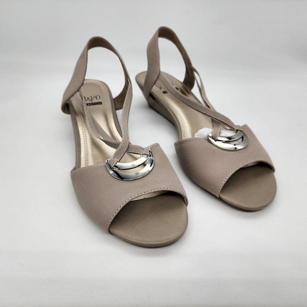 Impo Stretch Neutral/Beige/Gray/Tan Women's Wedge Sandals Size 8.5M